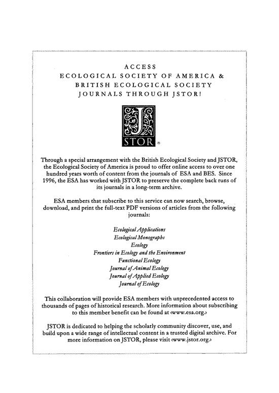 JSTOR-DfR-Ecology